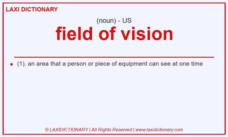 Definition field of vision in American English