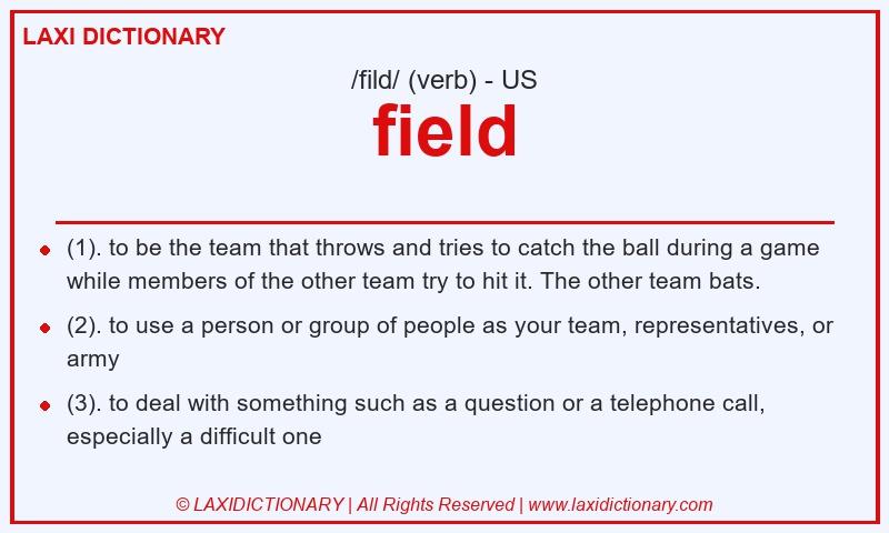 Definition field in American English
