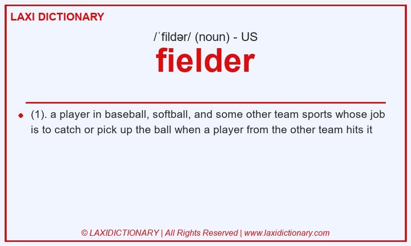 Definition fielder in American English