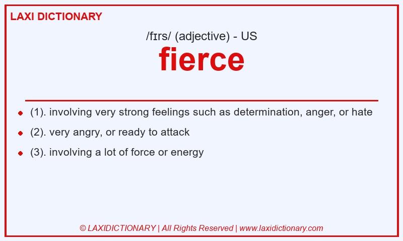 Definition fierce in American English