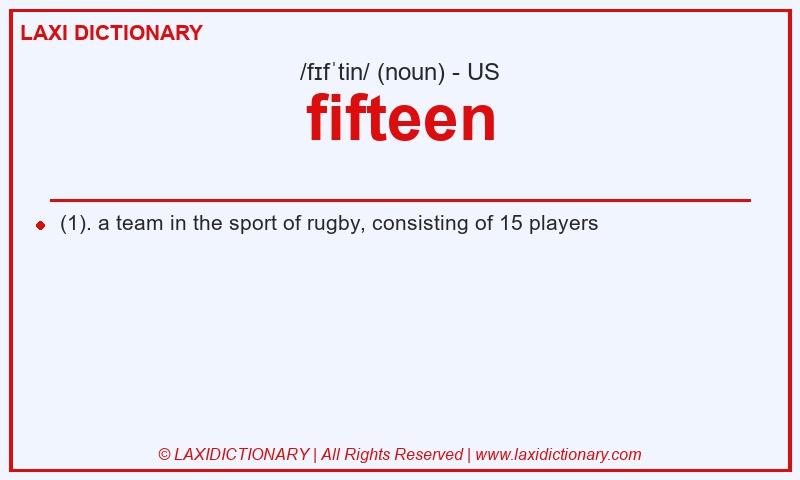 Definition fifteen in American English