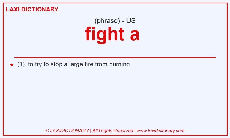 Definition fight a in American English