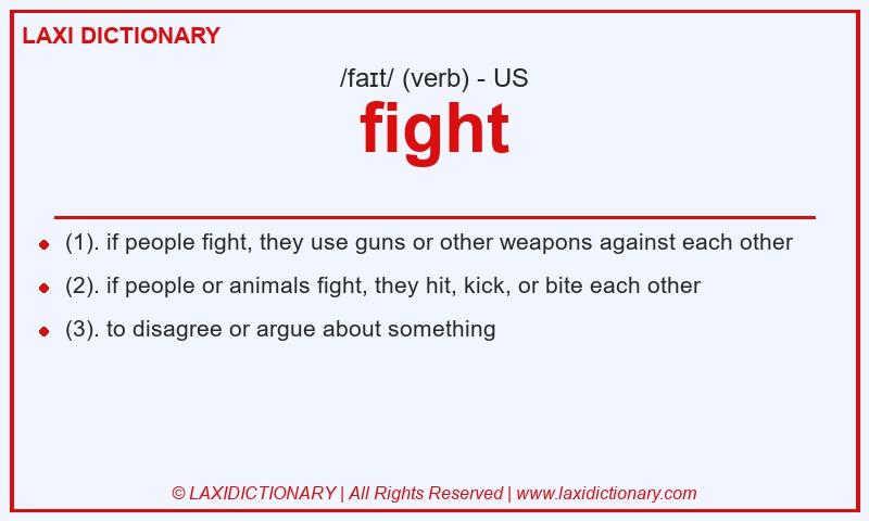 Definition fight in American English