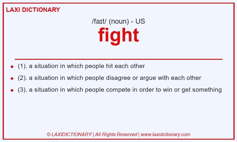 Definition fight in American English