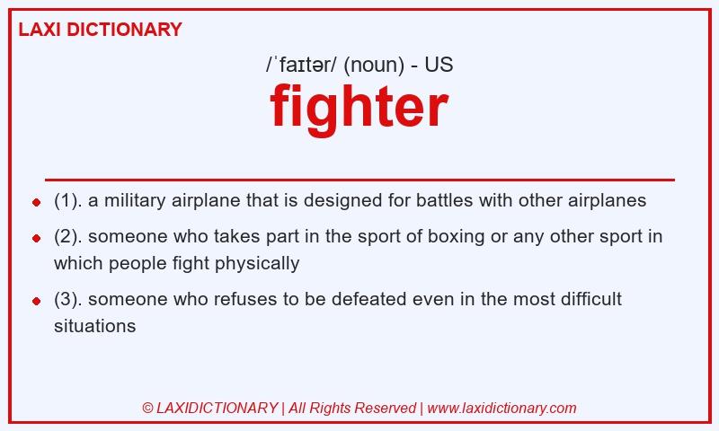Definition fighter in American English
