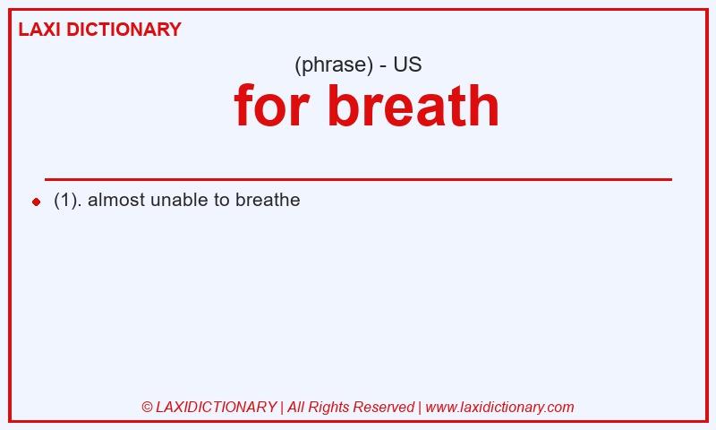 Definition  for breath in American English