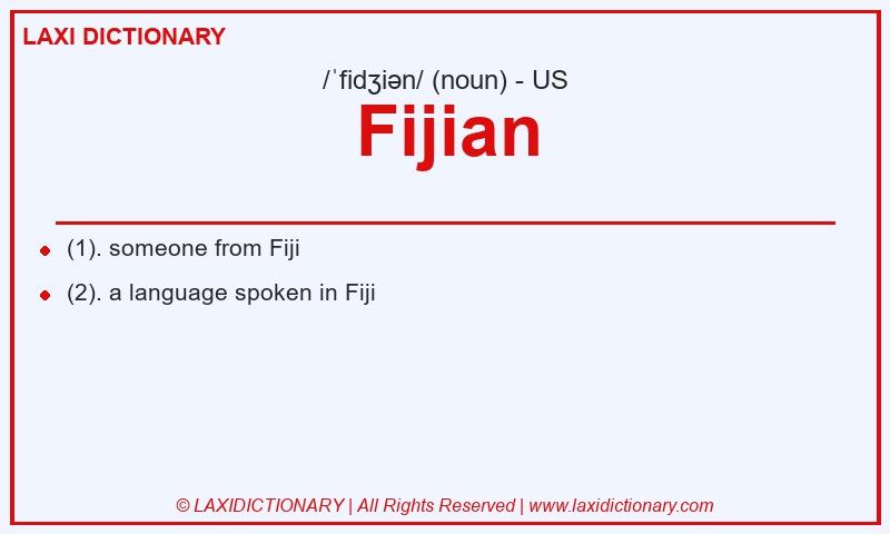 Definition Fijian in American English