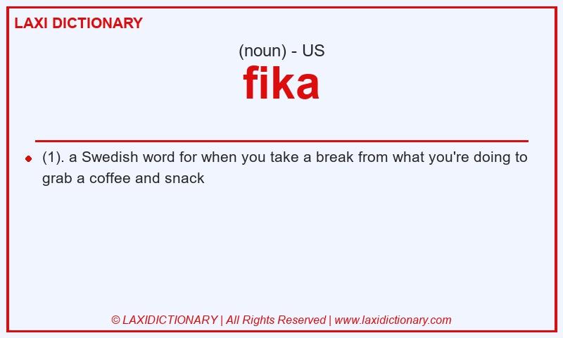 Definition fika in American English