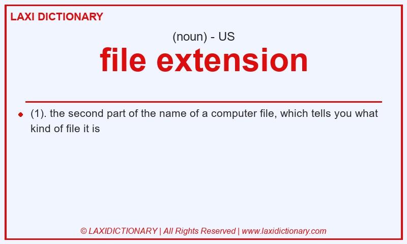 Definition file extension in American English