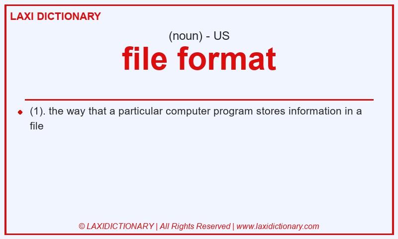 Definition file format in American English