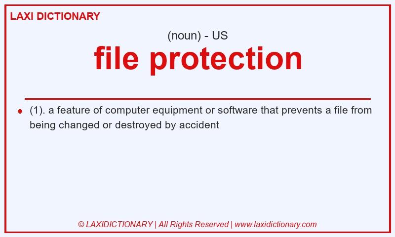 Definition file protection in American English