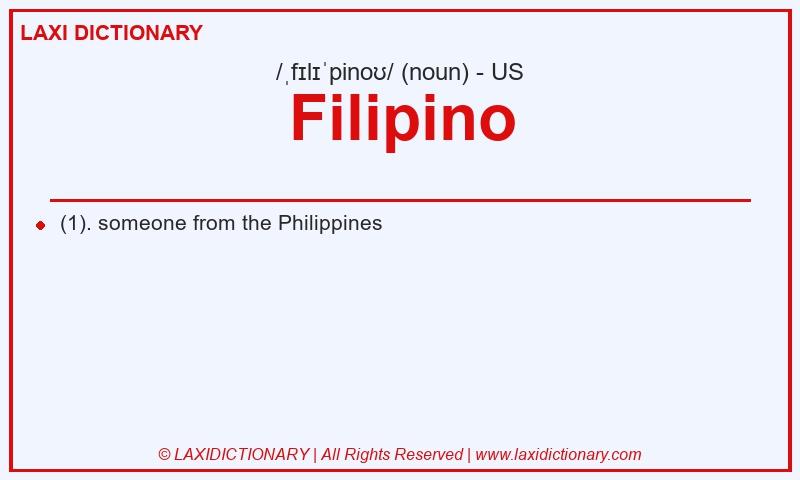 Definition Filipino in American English