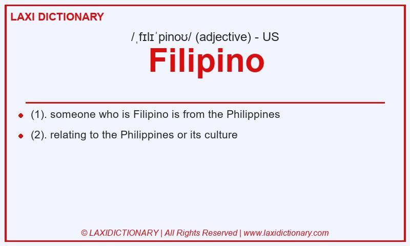 Definition Filipino in American English