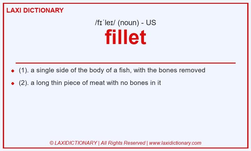Definition fillet in American English