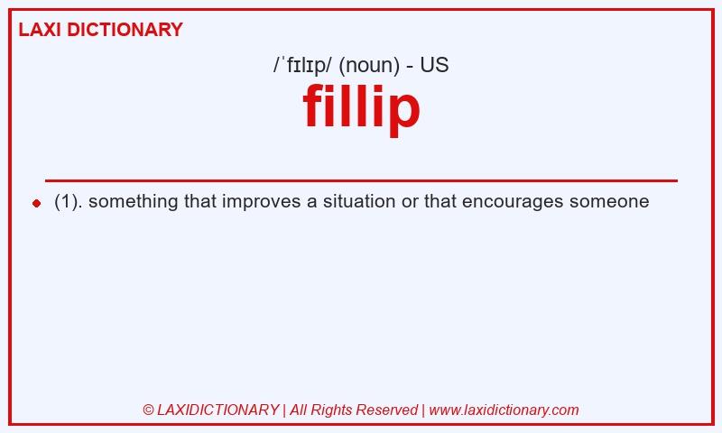 Definition fillip in American English
