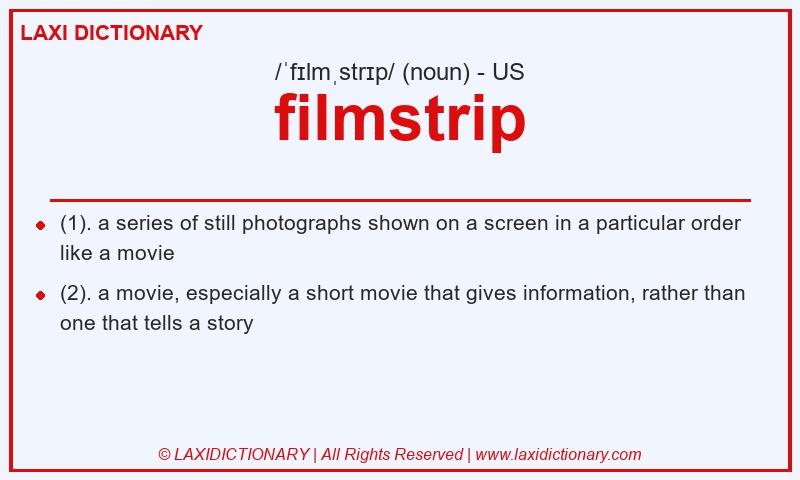 Definition filmstrip in American English
