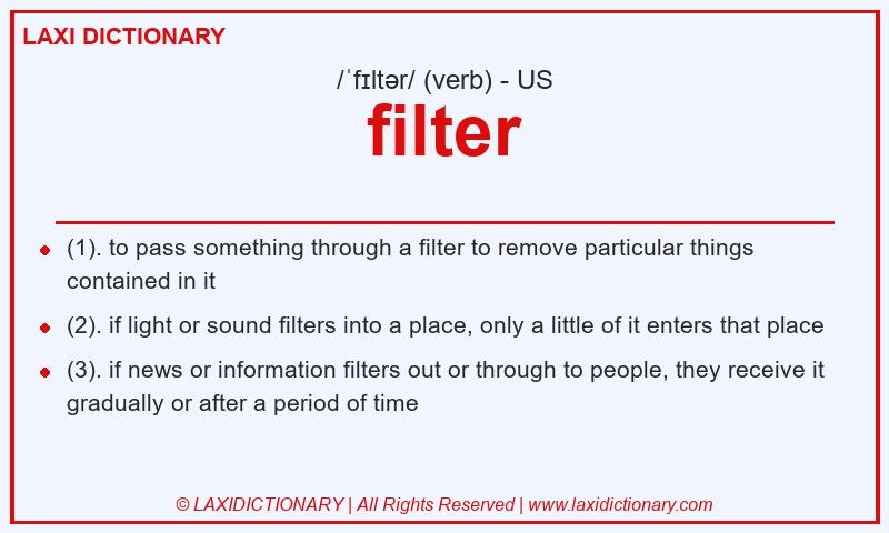 Definition filter in American English