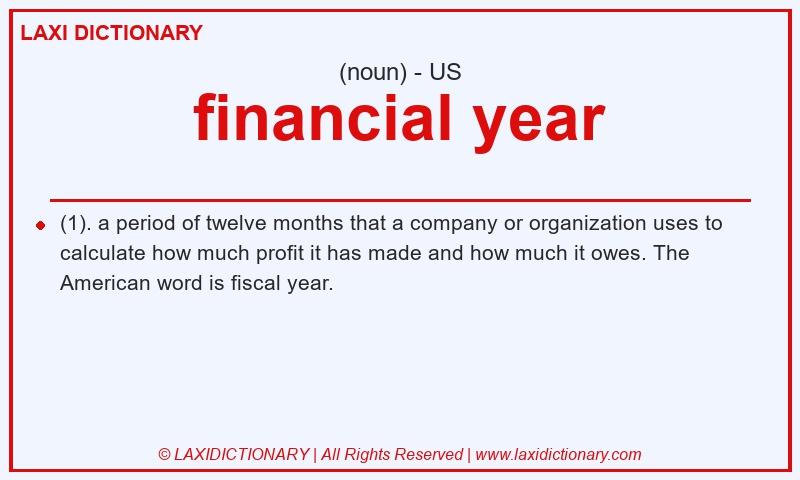 Definition financial year in American English