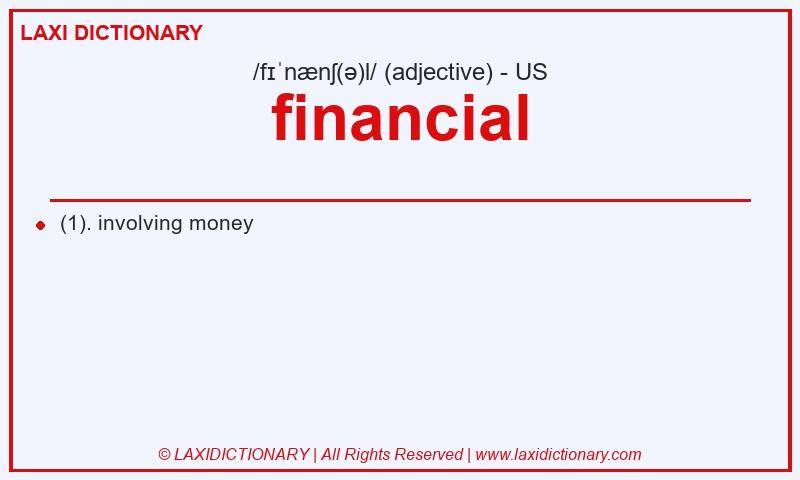Definition financial in American English