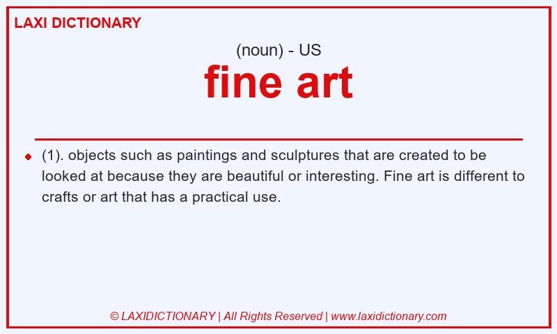 Definition fine art in American English
