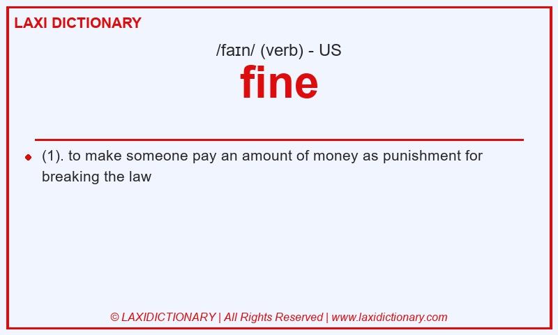 Definition fine in American English