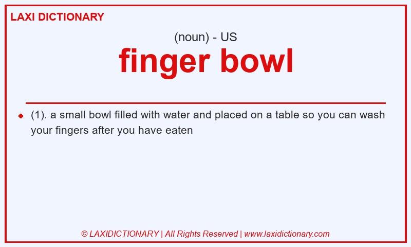 Definition finger bowl in American English