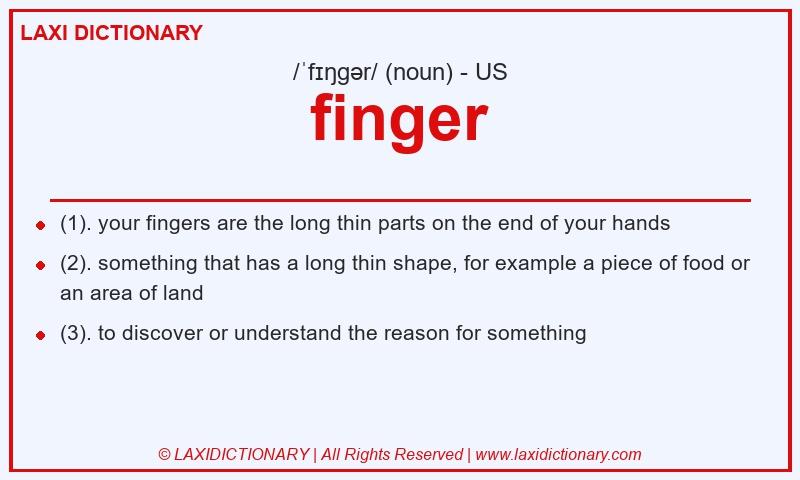 Definition finger in American English