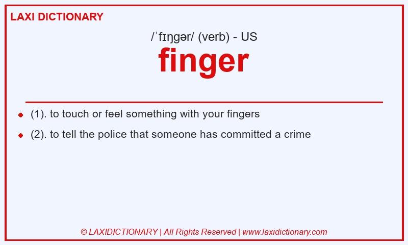 Definition finger in American English