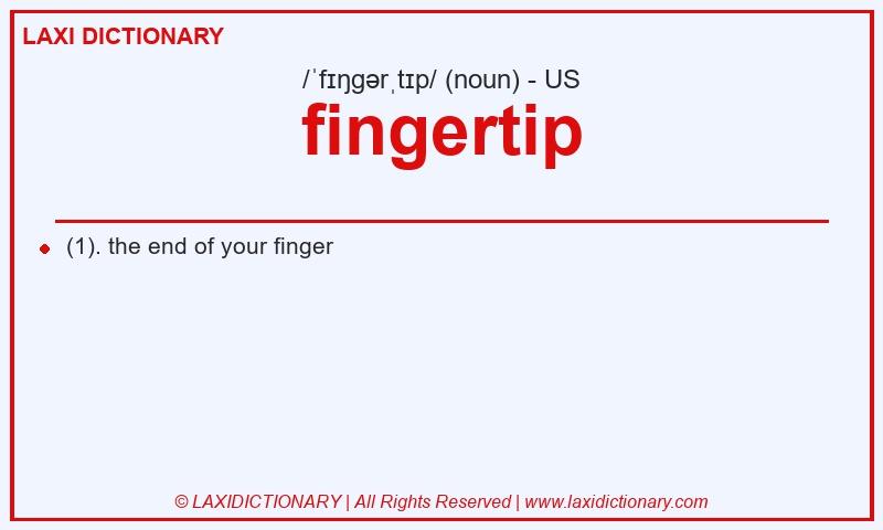 Definition fingertip in American English