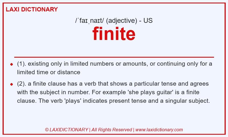 Definition finite in American English