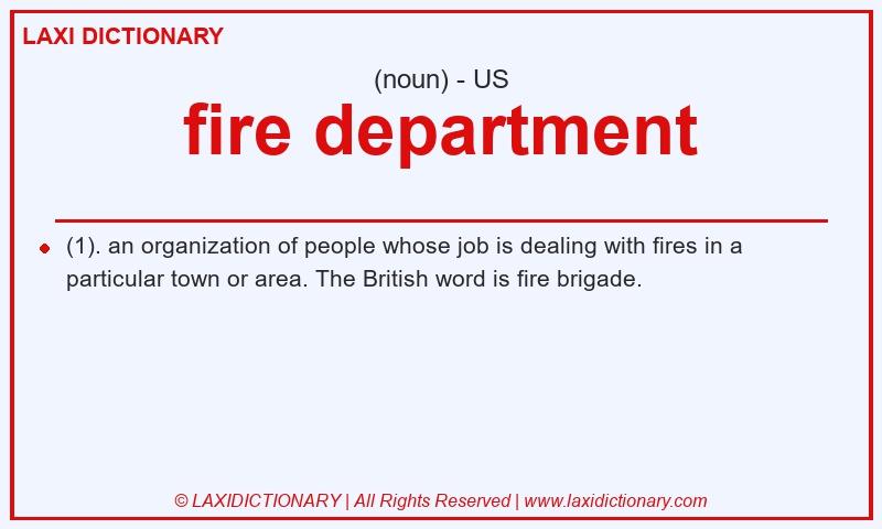 Definition fire department in American English