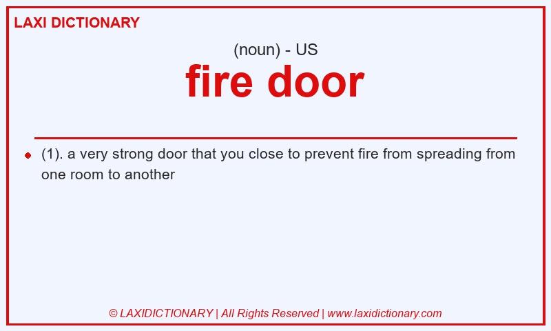 Definition fire door in American English