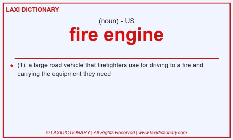 Definition fire engine in American English