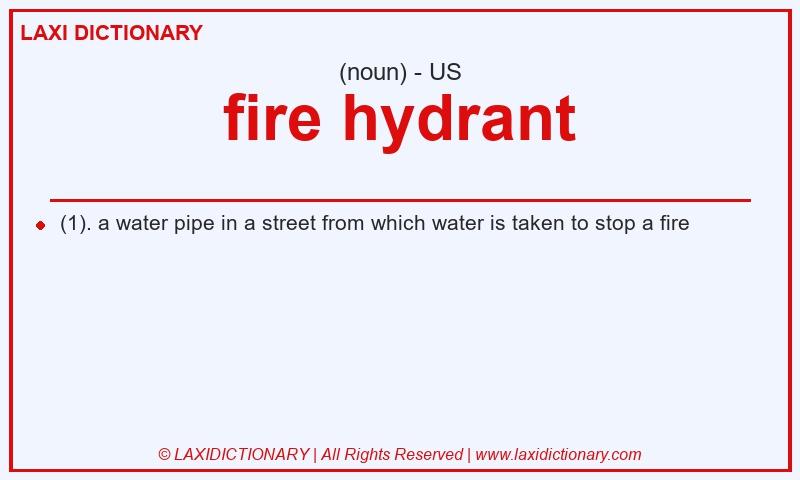 Definition fire hydrant in American English
