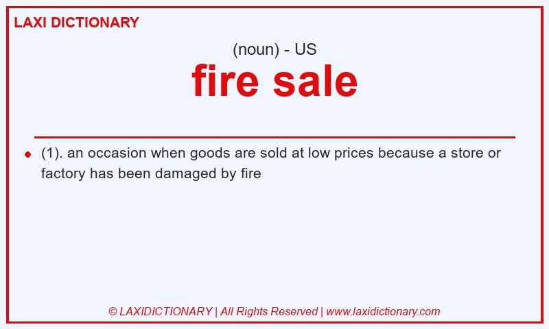 Definition fire sale in American English