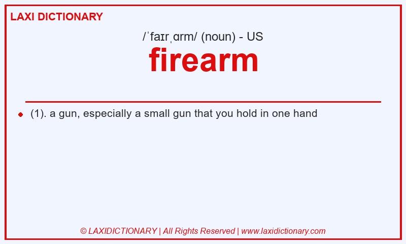 Definition firearm in American English