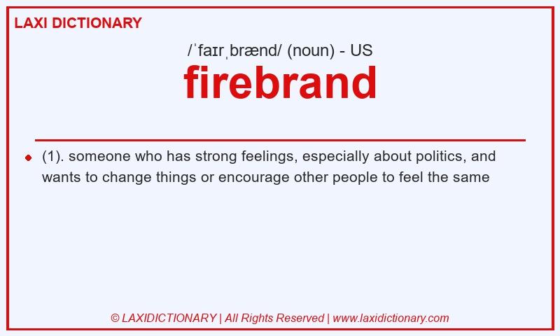 Definition firebrand in American English