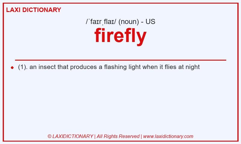 Definition firefly in American English