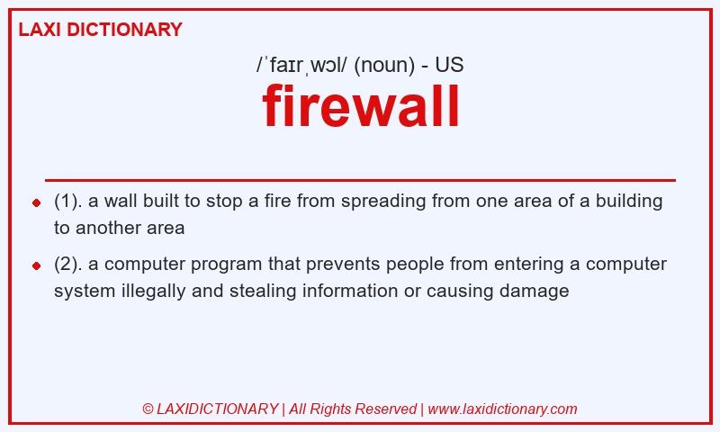 Definition firewall in American English