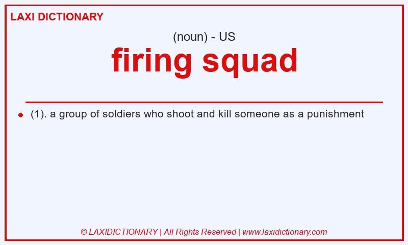 Definition firing squad in American English