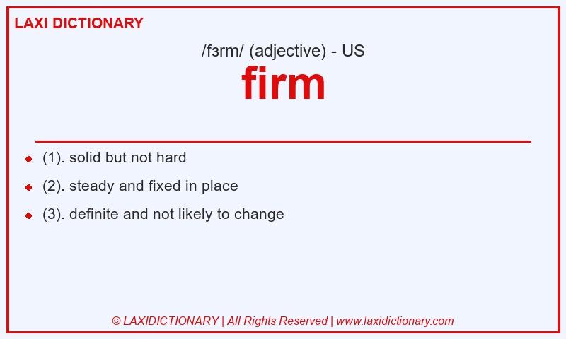 Definition firm in American English