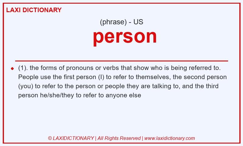 Definition  person in American English