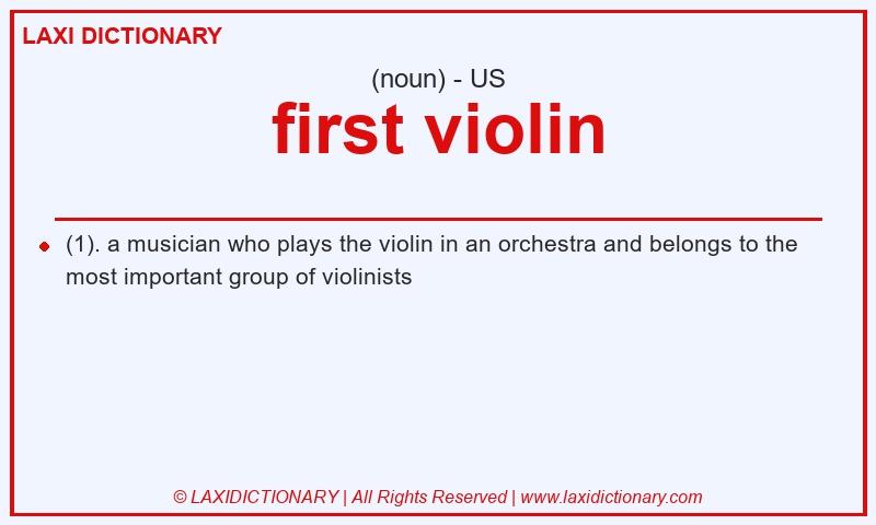 Definition first violin in American English