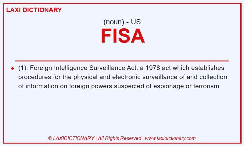 Definition FISA in American English