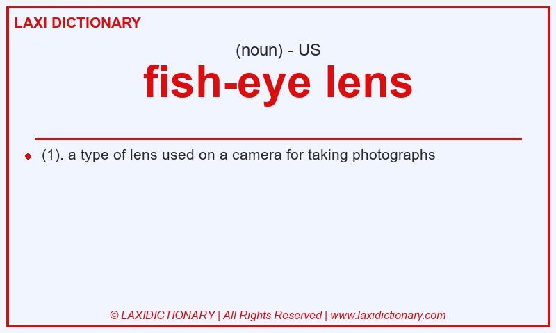Definition fish-eye lens in American English