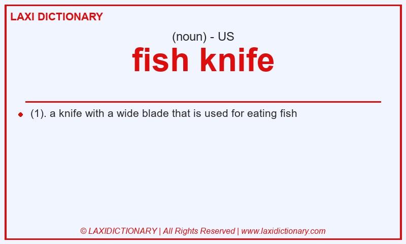 Definition fish knife in American English