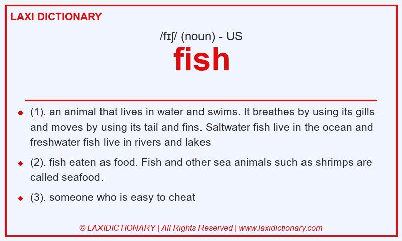 Definition fish in American English