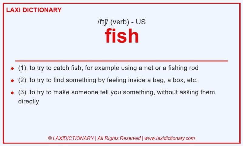 Definition fish in American English