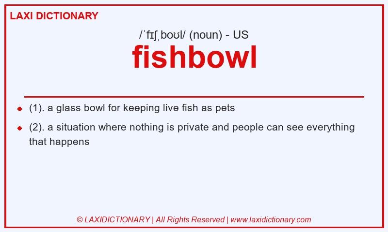 Definition fishbowl in American English