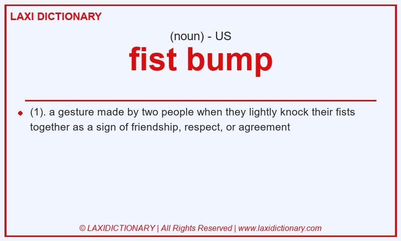 Definition fist bump in American English